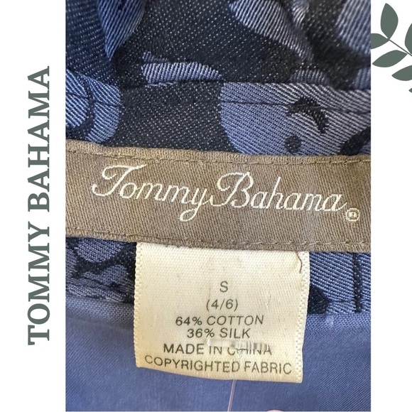 Tommy Bahama Blue Blazer Jacquard Print Songle Breasted Silk Cotton Size
Small - Picture 5 of 6